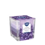 ŚWIECA ZAPACH TRÓJKOLOROWA SNK80-79 LAWENDA