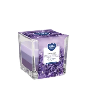 ŚWIECA ZAPACH TRÓJKOLOROWA SNK80-79 LAWENDA