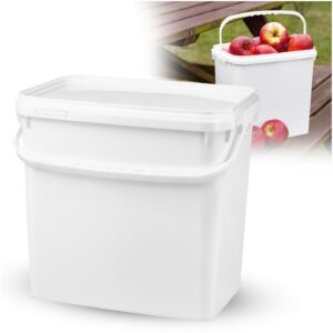 WIADRO WIADERKO PLASTIKOWE Z POKRYWKĄ BIAŁE ATEST SPOŻYWCZE 10L