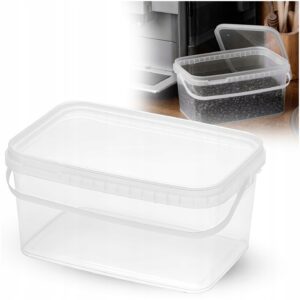 WIADRO WIADERKO PLASTIKOWE Z POKRYWKĄ ATEST SPOŻYWCZE MOCNE PROSTOKĄTNE 12L