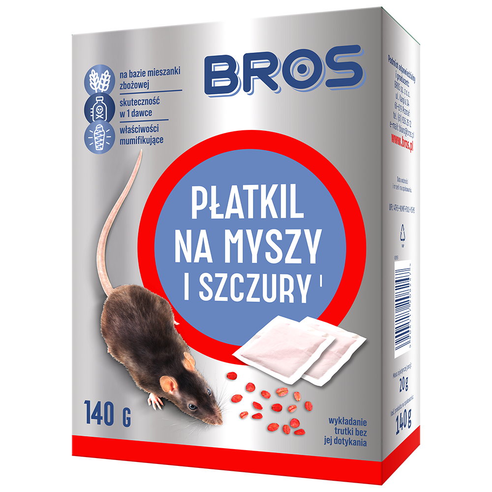 BROS PŁATKIL NA MYSZY I SZCZURY 140G