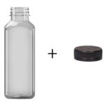 BUTELKA PET 300ML KWADRATOWA Z NAKRĘTKĄ