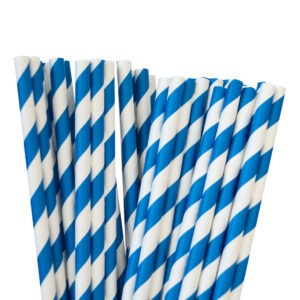 SŁOMKI PAPIEROWE BIAŁO NIEBIESKA A250 6/197