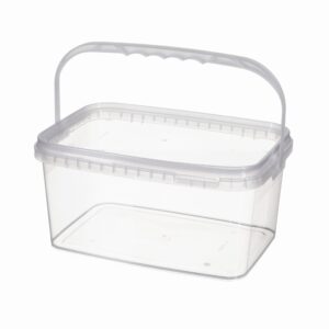 WIADRO PP 2,5L 2,5PR/BIS/3 PROSTOKĄTNE TRANSP + PK