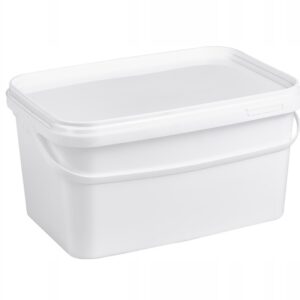 WIADRO PP 2,5L 2,5PR/BIS/3 PROSTOKĄTNE BIAŁE + PK