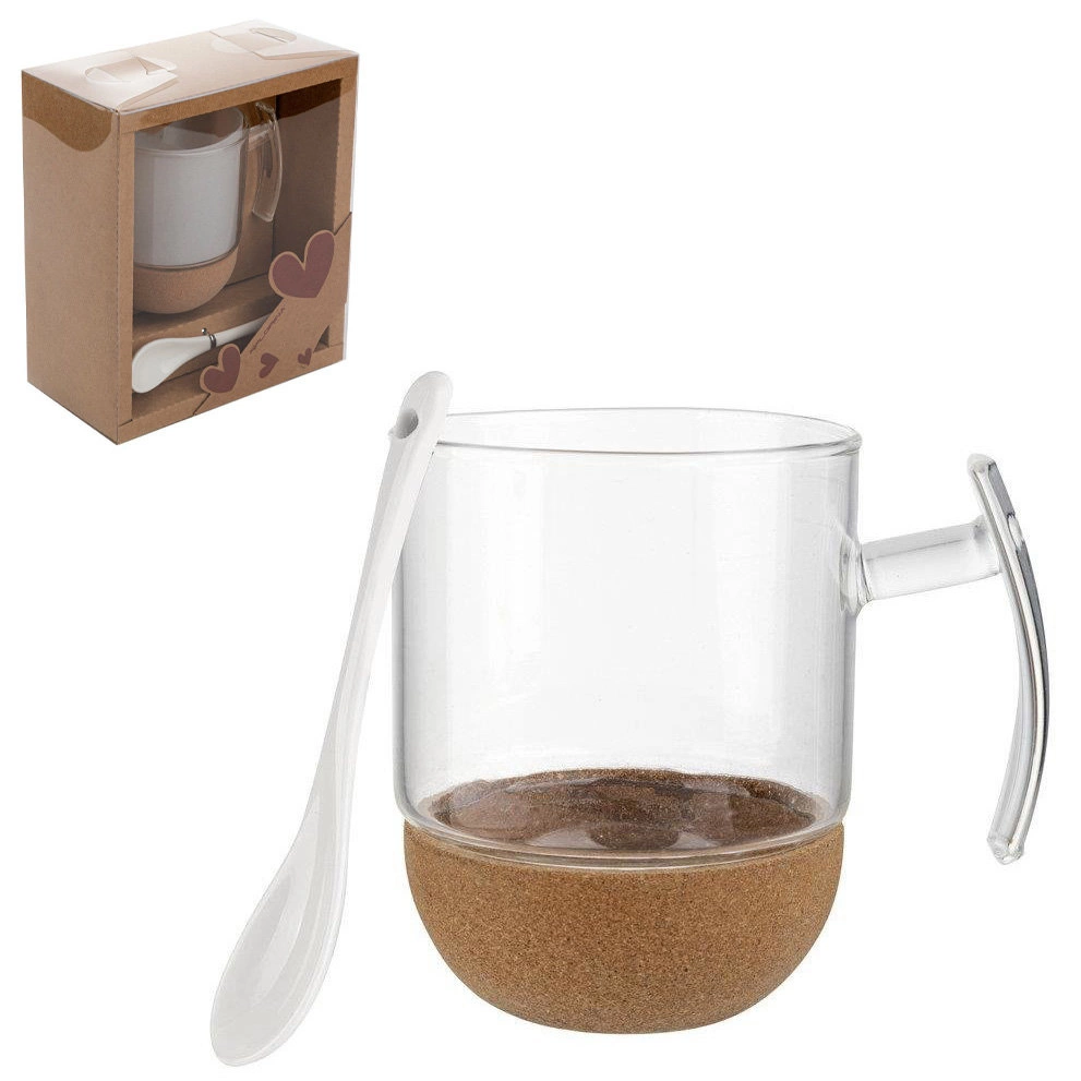 FLORINA KUBEK NA KORKOWEJ PODSTAWCE SZKLANY 240ML