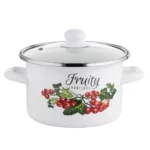 GARNEK EMALIOWANY PROSTY KALINA 16CM 2L