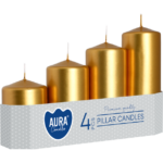 ŚWIECA WALEC SW50/4-213 ZŁOTA