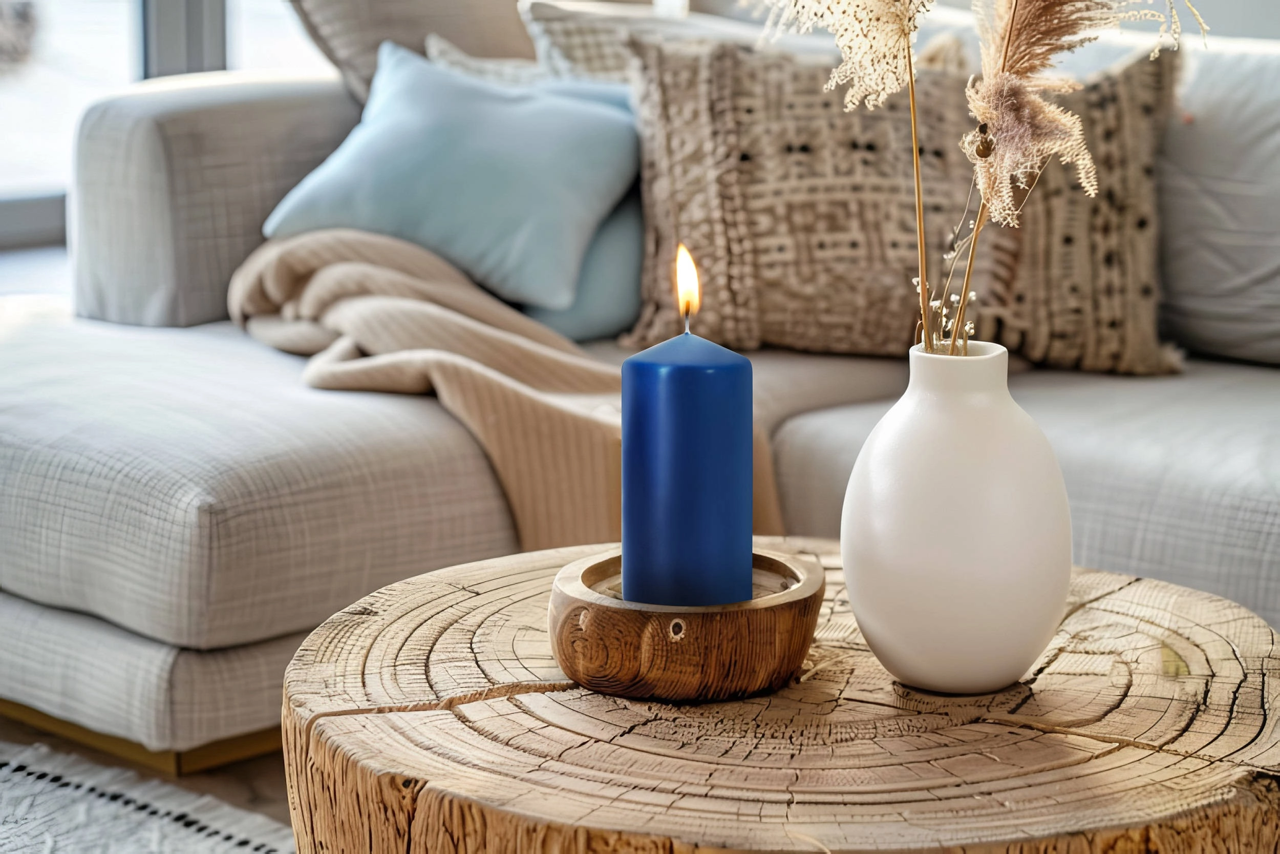 ŚWIECA WALEC SW50/4-030 CZERWONA - obrazek 2