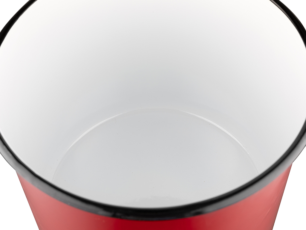 GARNEK EMALIOWANY GŁADKI CZERWONY 28CM 15L - obrazek 7