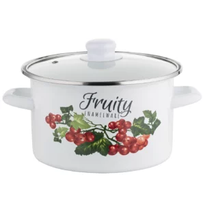 GARNEK EMALIOWANY PROSTY KALINA 20CM 3,75L