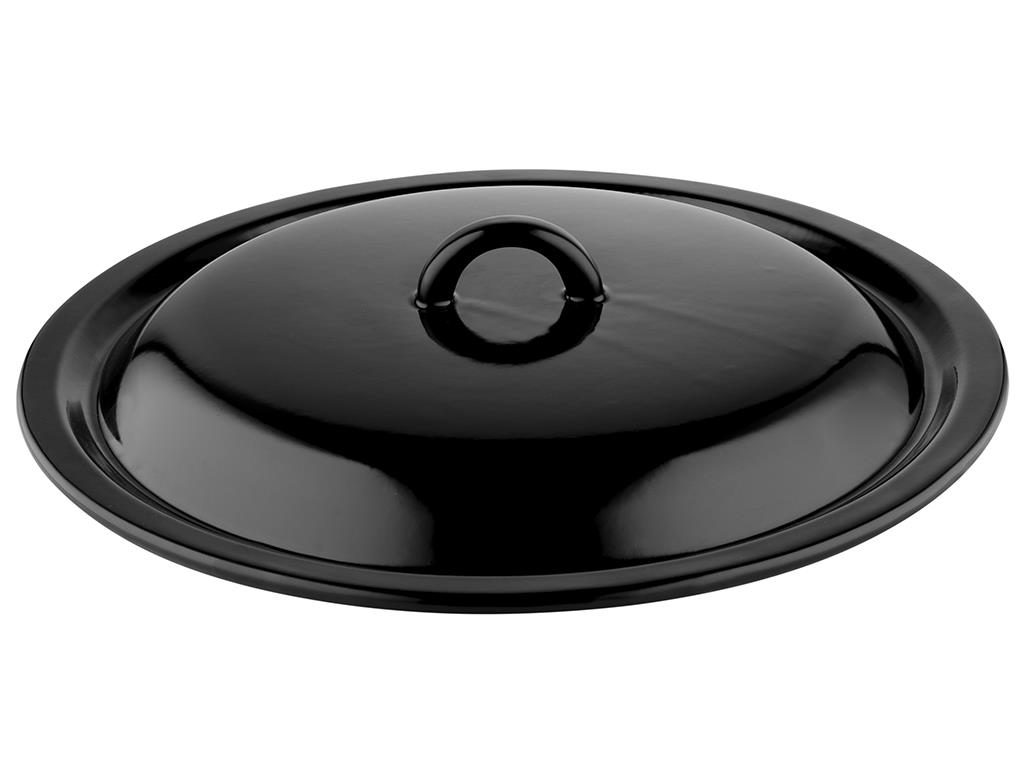 GARNEK EMALIOWANY GŁADKI CZERWONY 28CM 15L - obrazek 4