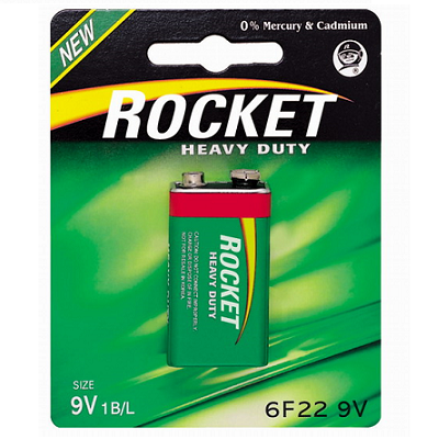 BATERIA ROCKET 9V 6F22 A1