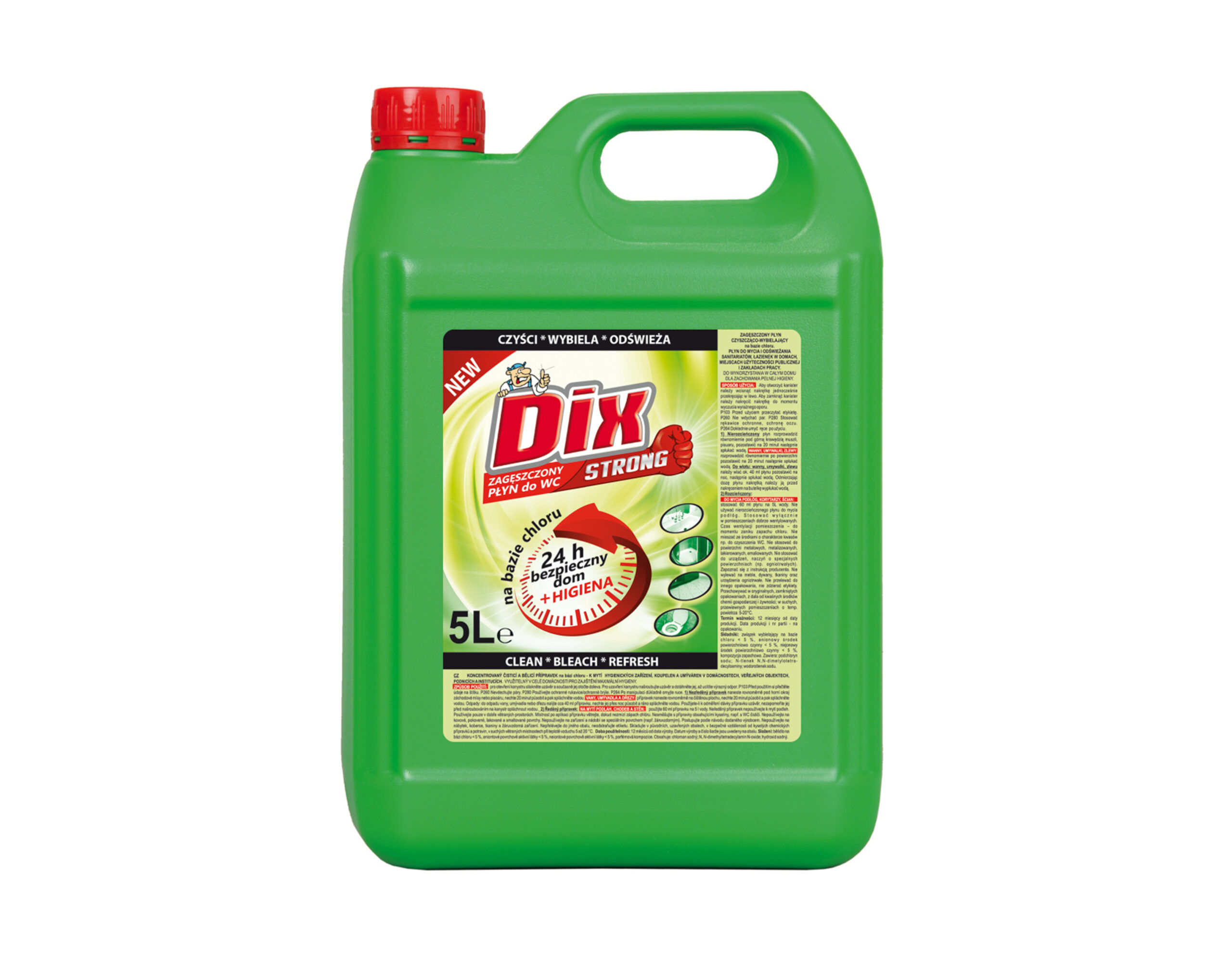 DIX STRONG WC PŁYN CZYSZCZĄCO WYBIELAJĄCY 5L