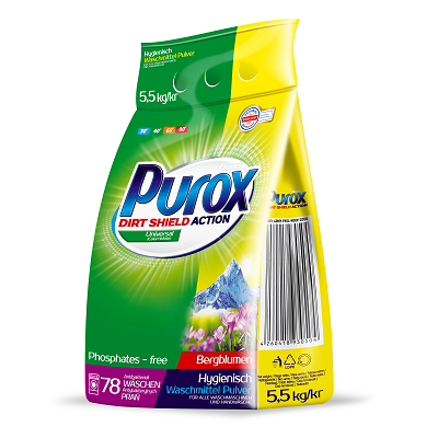 PUROX PROSZEK DO PRANIA FOLIA 5,5KG UNIVER (78 PRA