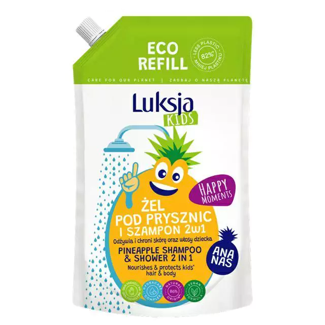 LUKSJA ŻEL POD PRYSZNIC/ SZAMPON KIDS 750ML ZAPAS