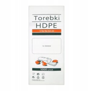 WORECZKI TOREBKI FOLIOWE HDPE ŚNIADANIOWE NA ŻYWNOŚĆ ATESTOWANE 14x32 CM