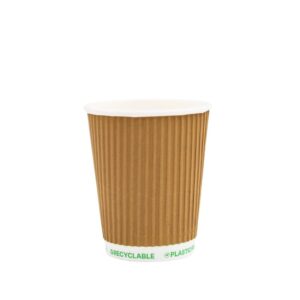 KUBEK PAPIEROWY KRAFT PLASTIC FREE 400ML 3W A25