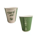 KUBEK PAP NADRUK TAKE ME ZIELONY 250ML A50 LOVE